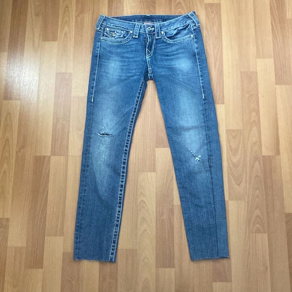 Vintage True Religion Disco Julie Blue Denim Jeans Women 29x28 Made In USA
